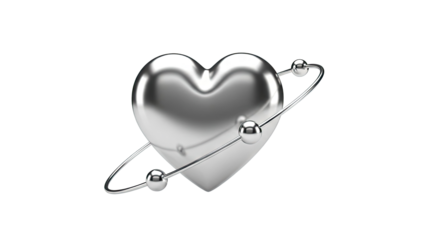 Chrome Heart with Orbital Spheres