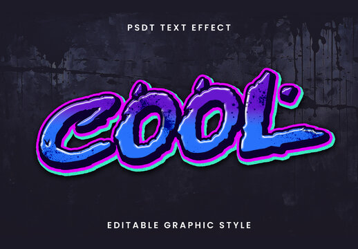 Blue And Purple Layered Stencil Street Graffiti Text Effect Urban Marker Street Font