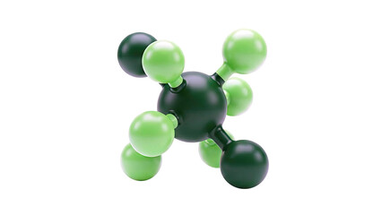 Ball-and-stick model of a molecule