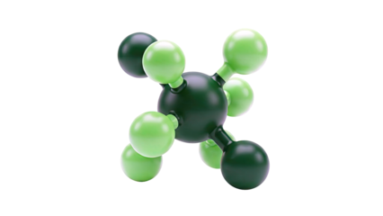 Ball-and-stick model of a molecule