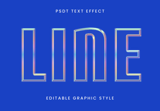 Line Glass Text Effect