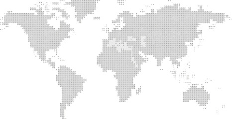 Map with plus and diamond symbols in light gray plus symbols