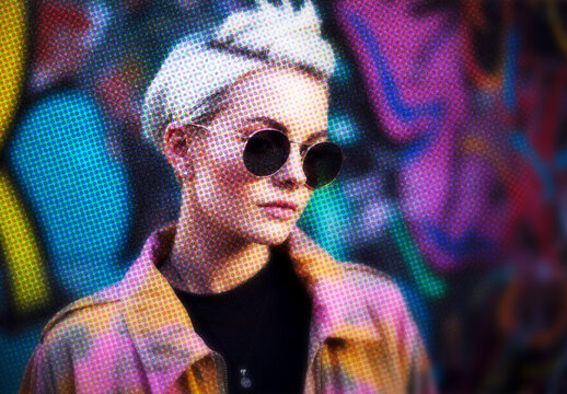 Halftone Dots Photo Effect