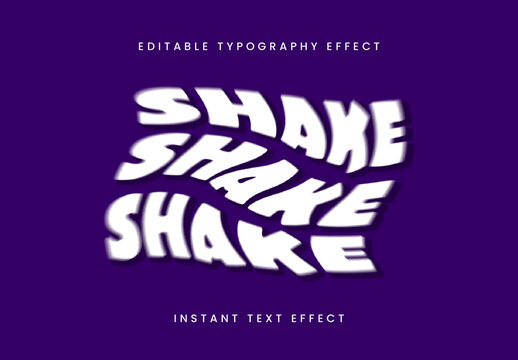White Twisted Vibrating Text Effect Wave Gradient Font