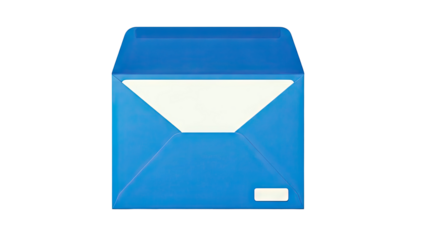 Open Blue Envelope with White Insert