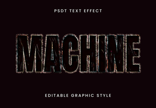Black And Red Industrial Scratch Text Effect Metallic Grunge Font