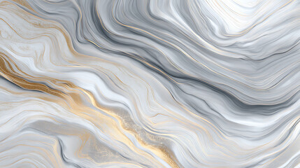 Fototapeta premium White and Gold Marble Texture with Flowing Lines graphic