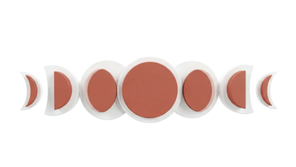 Geometric Moon Phase Collection