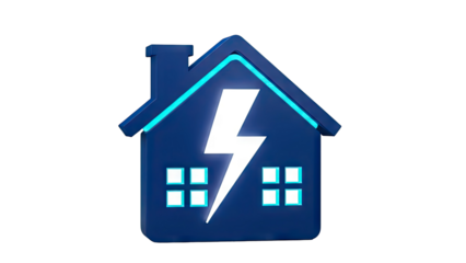 House with Lightning Bolt Icon