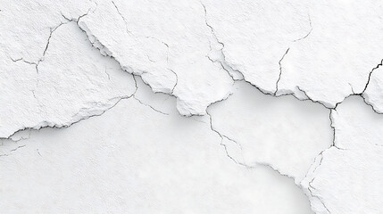 Fototapeta premium White Cracked Plaster Surface Texture Close Up wall