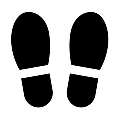 人の靴の足跡 アイコン シンプル