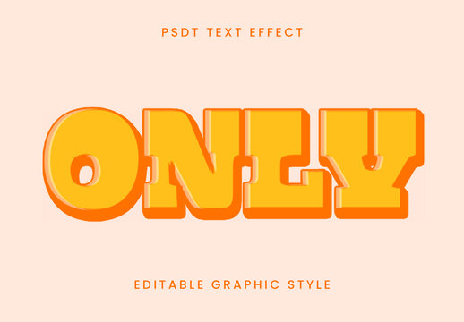 Orange And Yellow Blocky Cartoon Text Effect Playful Kids Font
