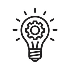 light bulb with gears