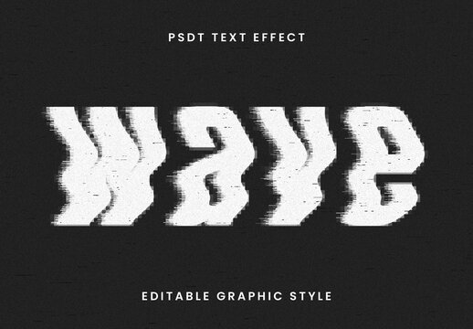 Ripple Wavy Glitch Text Effect
