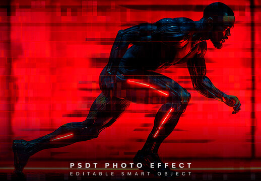 Cyber Glitch Photo Effect