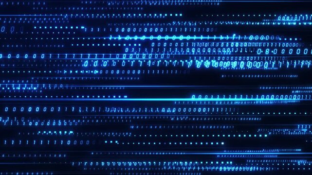  Background of binary technology data stream transmission(After Effects production)