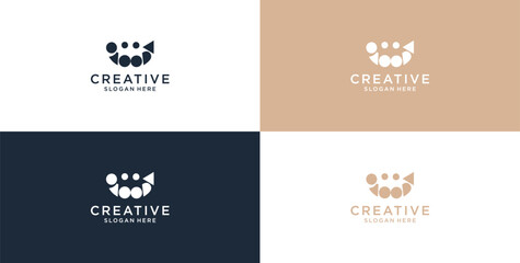 modern technology icon logo design