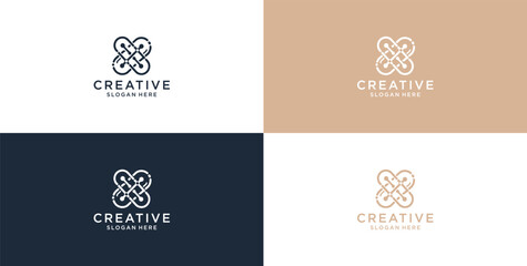 modern technology icon logo design