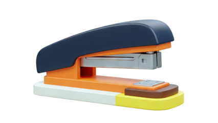 Colorful Stapler on White Background