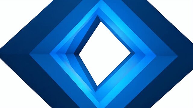 Blue Abstract Diamond Tunnel Loop Footage Motion Graphic