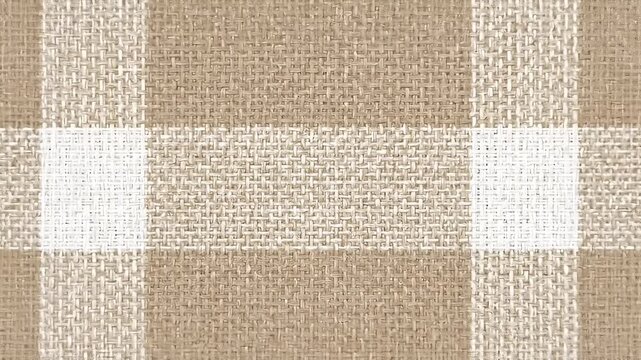 Brown And White Gingham Fabric Texture Background Footage
