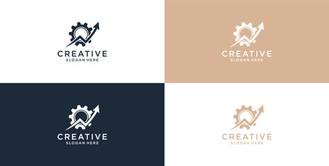 modern technology icon logo design