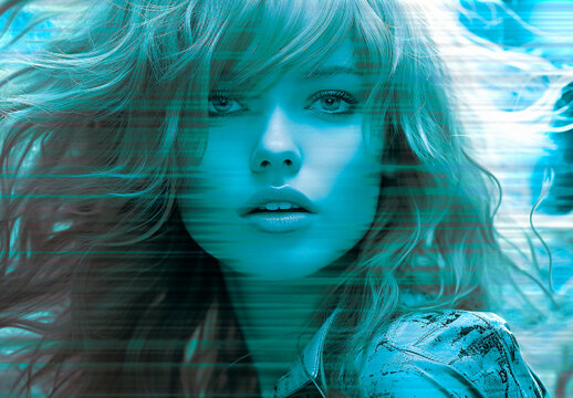 Futurist Hologram Photo Effect