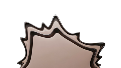 Abstract Sculpture with Wavy Edges and Gradient Colors