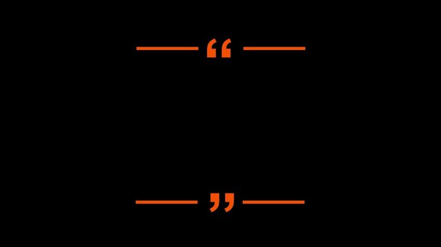 Minimalist quote frame design featuring bold red quotation marks and horizontal lines on a black background. Clean, modern typography layout ideal for inspirational quotes, 