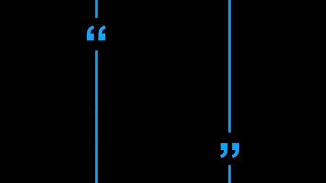 Quote Banner Template. Blank Quote Frame on Dark Background. Border with Quotation Marks and Copy Space for Quotes