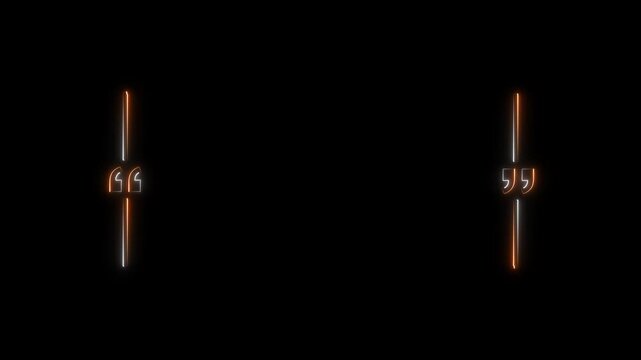 A futuristic, cyberpunk-style quote template on a solid black background. It features vertical side borders with a vibrant neon glow in pink and blue.V