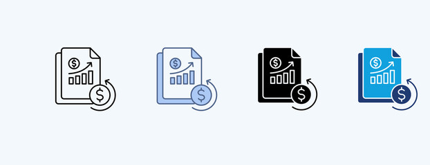 Treasury Multiple Icon Illustration Vector