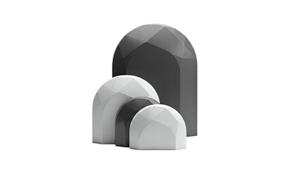 Abstract Sculptures with Faceted Surfaces