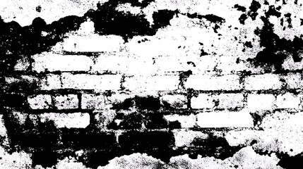 Fototapeta premium Black and White Grunge Brick Wall Texture graphic design