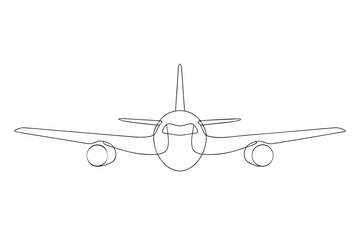 A jet airplane isolated on a white background ready for travel and transportation use