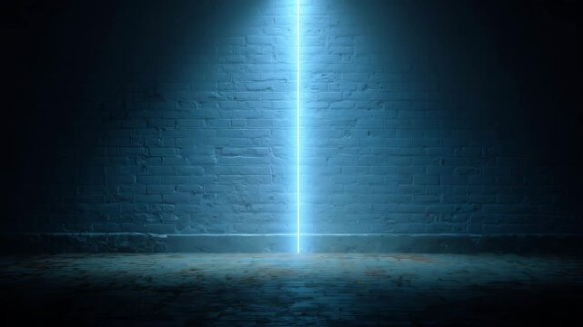 blue light rays, empty room