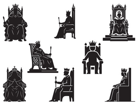 KING SITTING ON THRONE SILHOUETTE