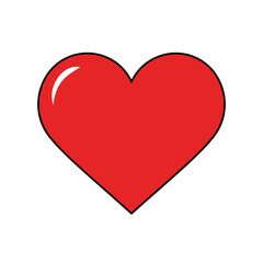 Red Heart Symbol - Love, Valentine's Day, Romance, Passion, Affection