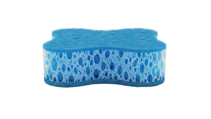 Blue Sponge with Visible Pores