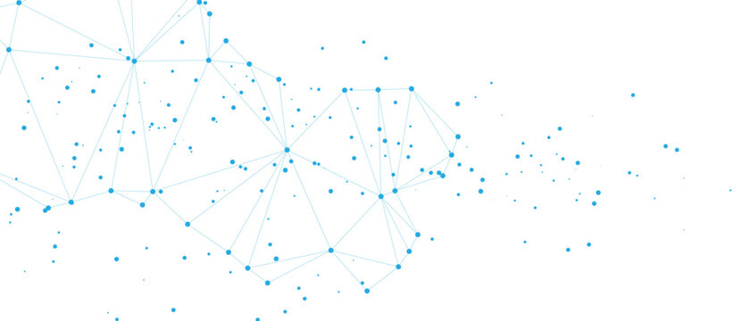 Complex network of interconnected nodes