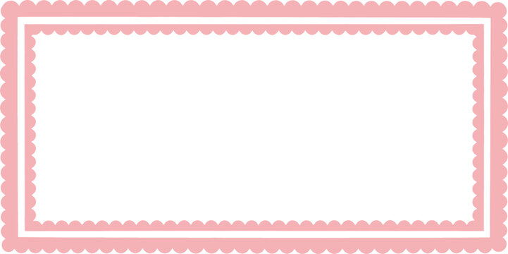 Minimalist pink border frame illustration