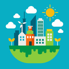 Fototapeta premium Renewable Energy Smart City