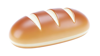 Cartoonish Loaf of Bread 3D Render