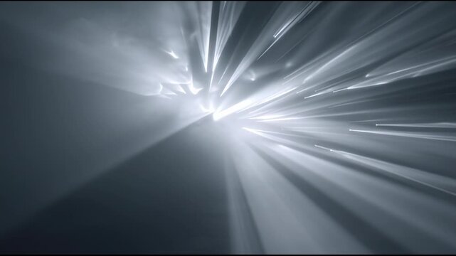 Dramatic Volumetric Light Rays Through Thick Fog Motion Background