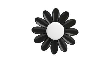 Black and white daisy graphic