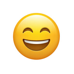 Fototapeta premium Laughing emoji isolated on transparent background