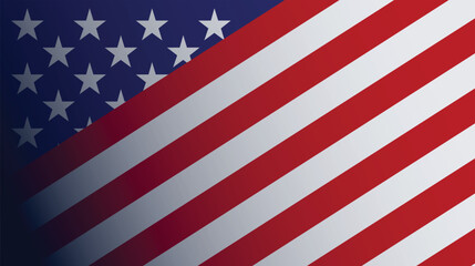 Obraz premium United States flag background with stars and stripes in patriotic design