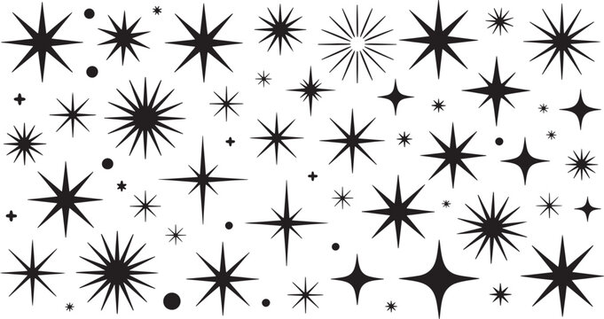Black starburst pattern on white background desi