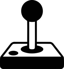 Joystick Icon Vector. Retro Arcade Game Controller Symbol.