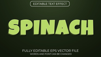 Spinach editable text effect